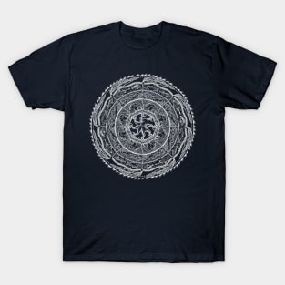 Salish Sea Mandala -dark blue background T-Shirt